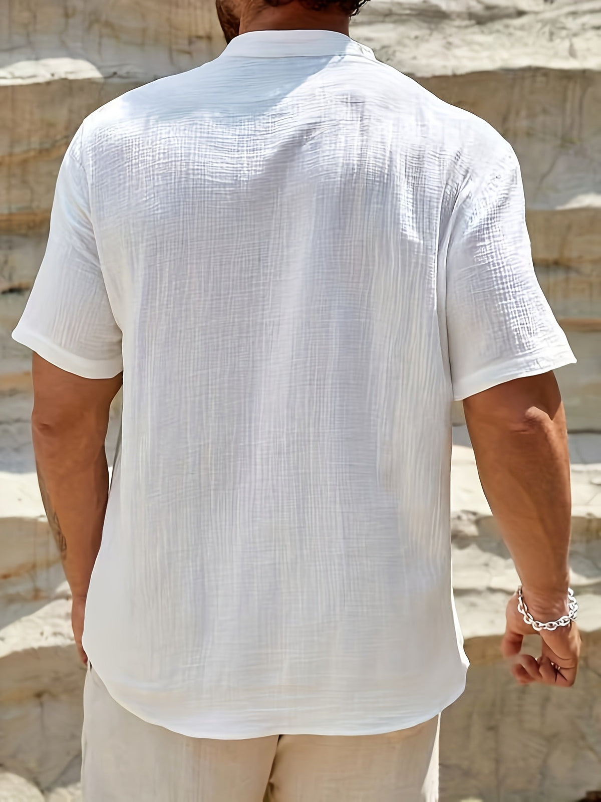 WISEMERE™ | Men's Linen V-Neck Shirt