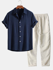 WISEMERE™ | Men's Relaxed Linen Co-Ord Set