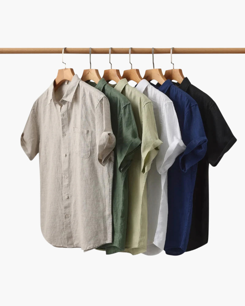WISEMERE | LINEN SHIRT (SHORTSLEEVE)