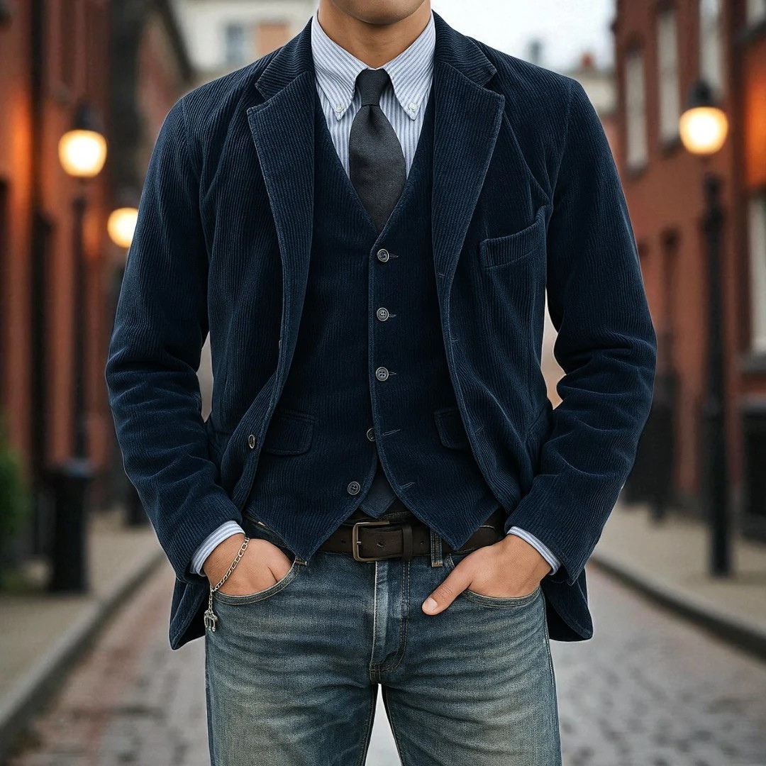 WISEMERE | REFINED CORDUROY BLAZER SUIT FOR MEN