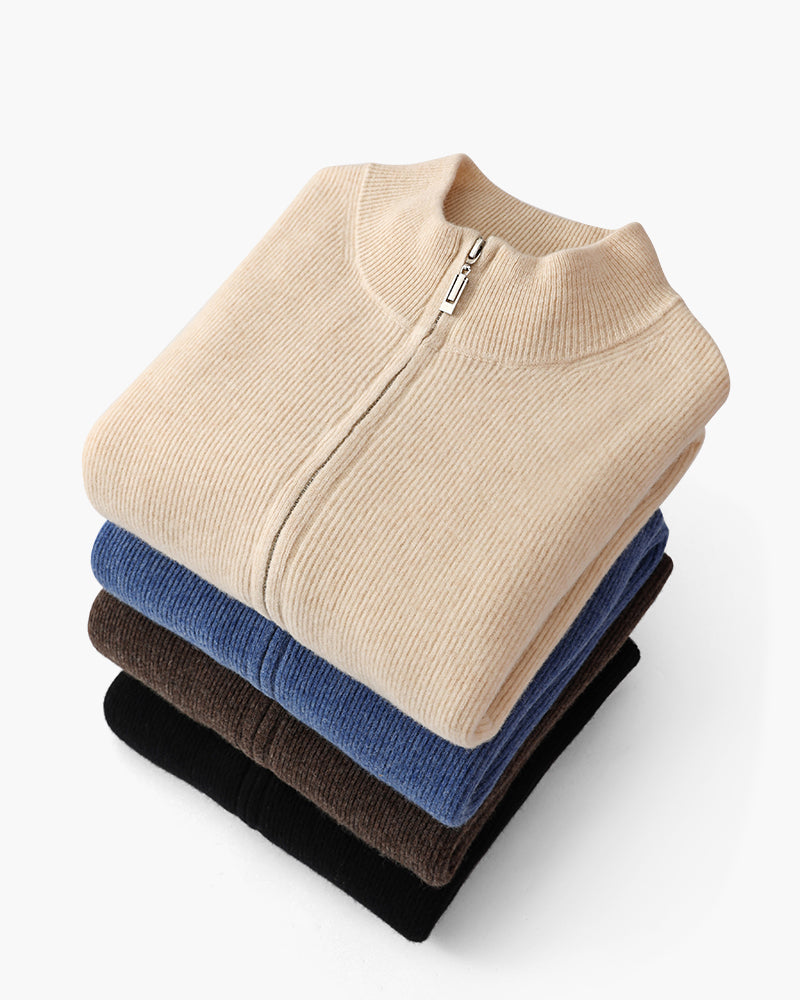 WISEMERE | CASHMERE ZIP-UP SWEATER