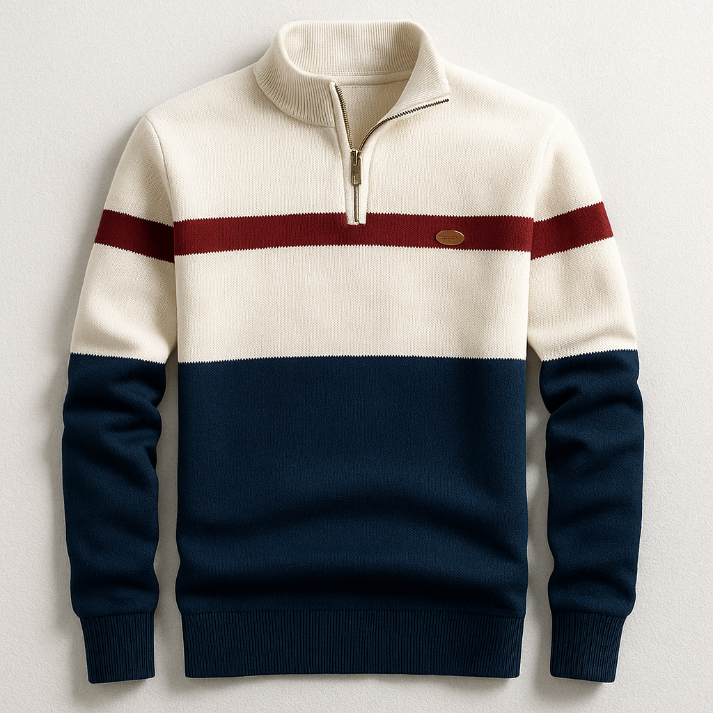 WISEMERE | MEN'S PULLOVER WITH ZIP COLLAR