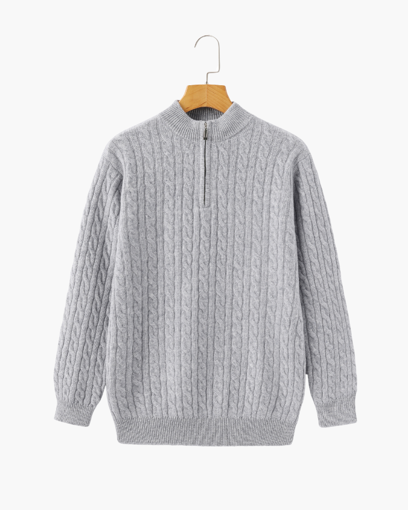 WISEMERE | CASHMERE WOVEN HALF ZIP