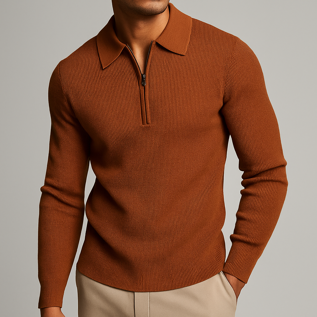 WISEMERE | CLASSIC WAFFLE KNIT SWEATSHIRT FOR MEN