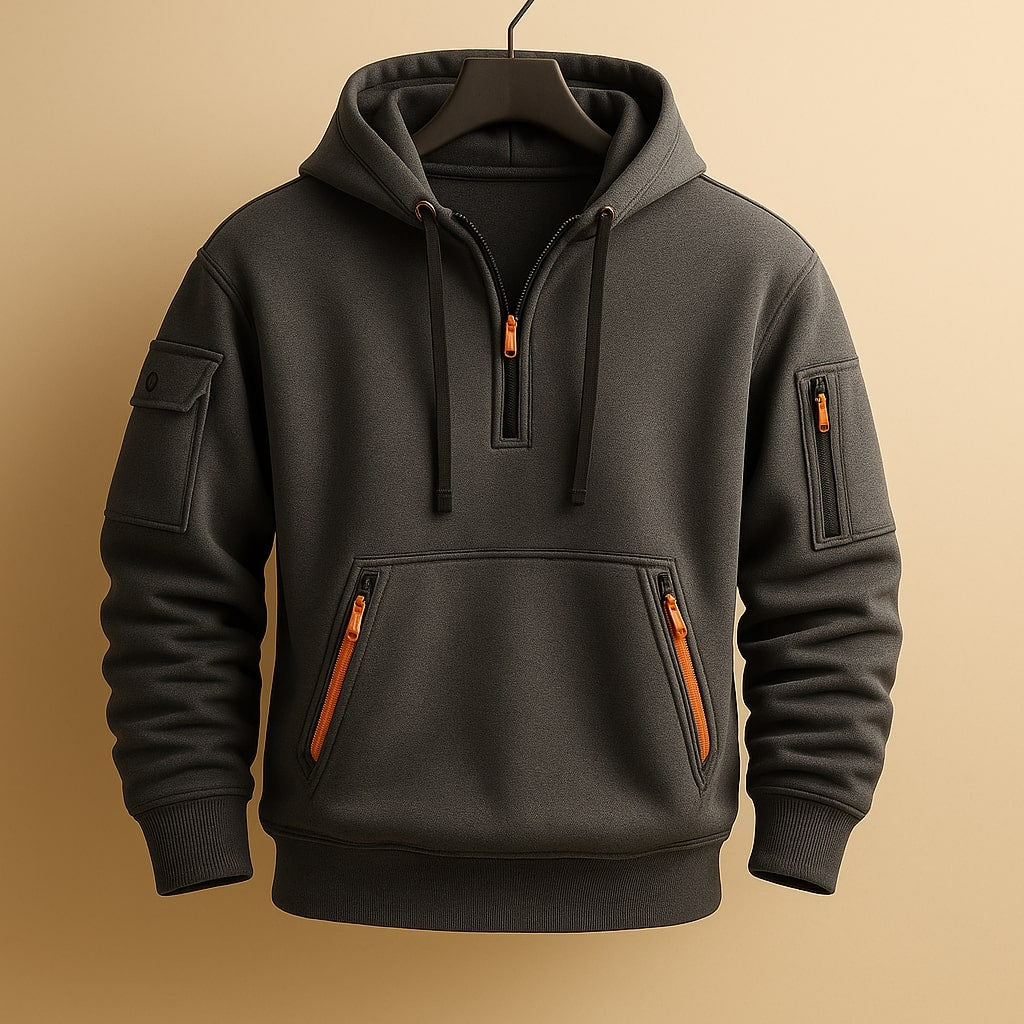 WISEMERE | HALF-ZIP FLEECE HOODIE FOR MEN