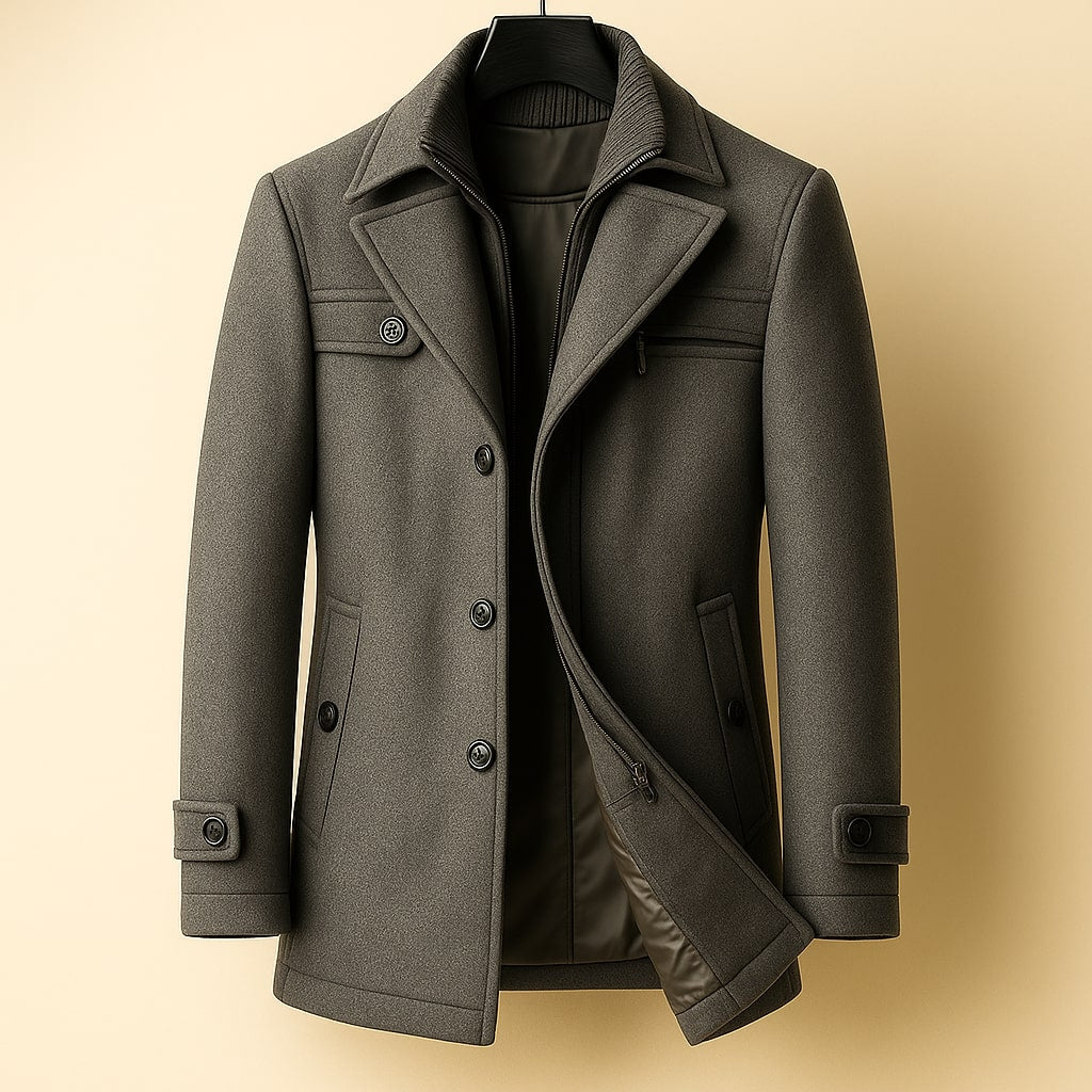 WISEMERE | LONG WOOL COAT FOR MEN