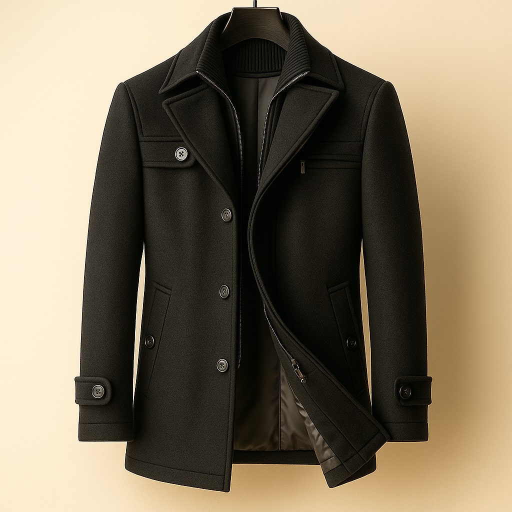 WISEMERE | LONG WOOL COAT FOR MEN