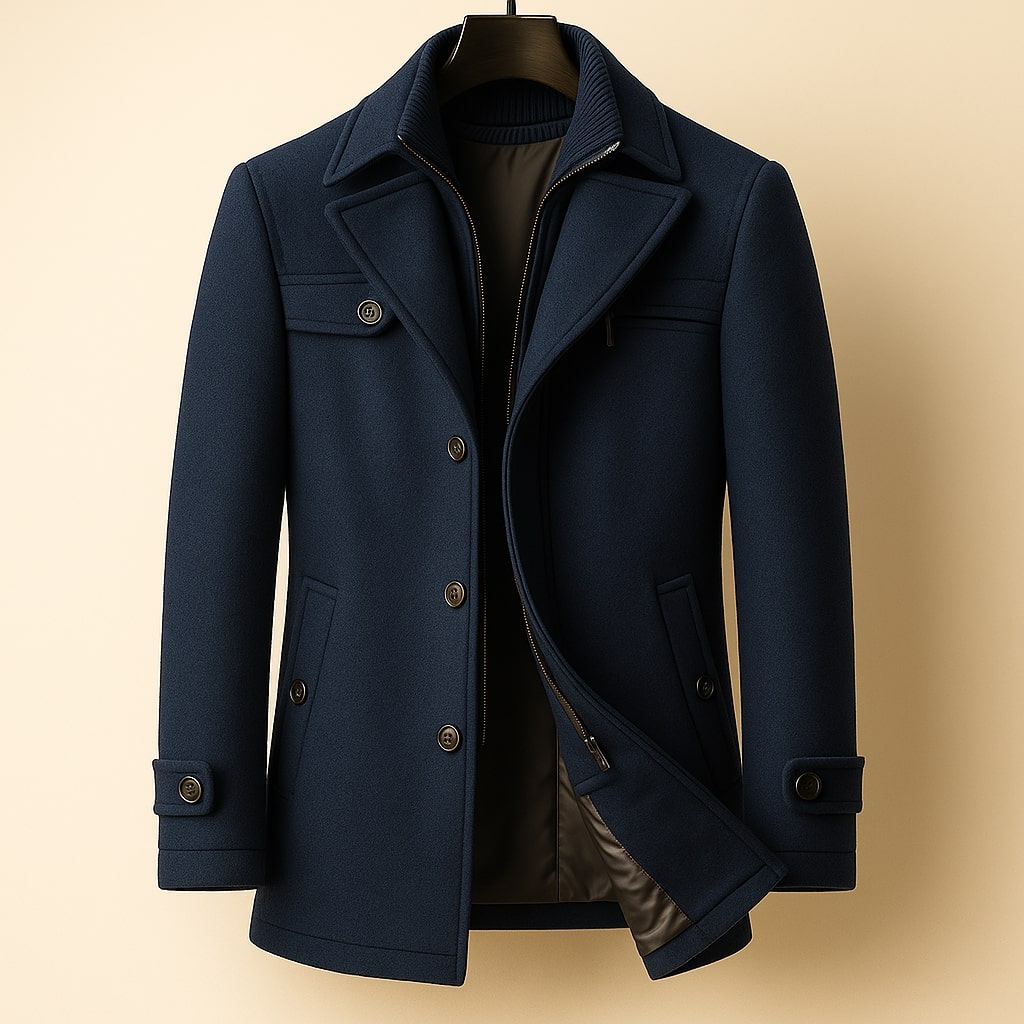 WISEMERE | LONG WOOL COAT FOR MEN