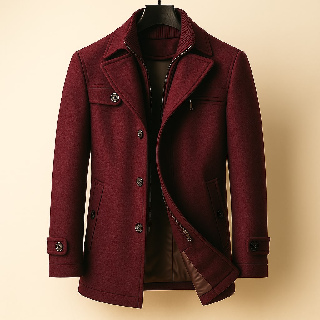 WISEMERE | LONG WOOL COAT FOR MEN