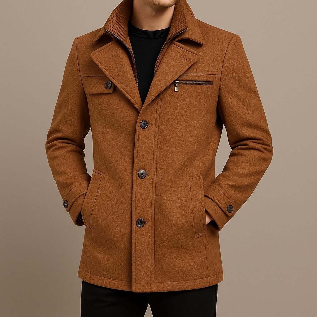 WISEMERE | LONG WOOL COAT FOR MEN