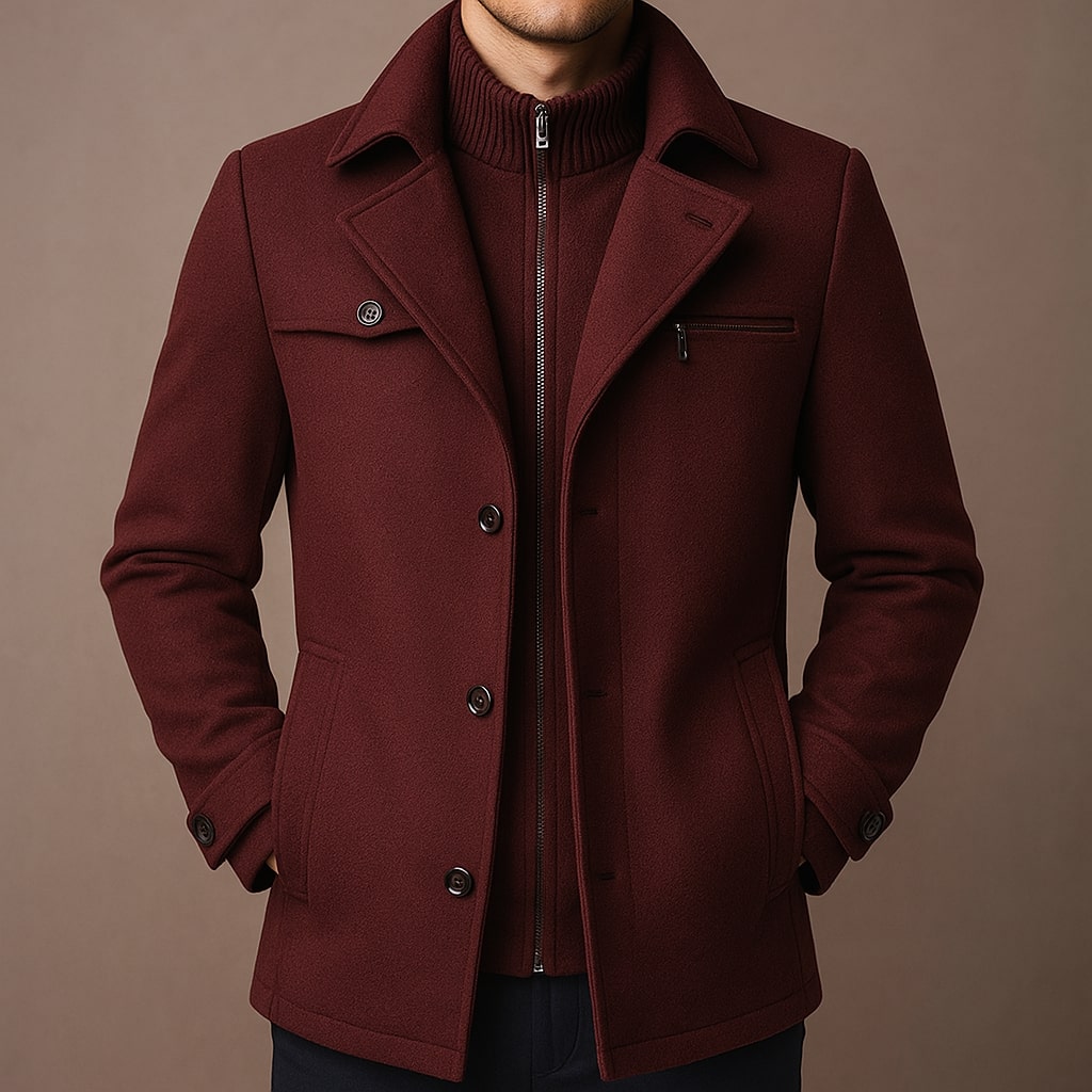 WISEMERE | LONG WOOL COAT FOR MEN