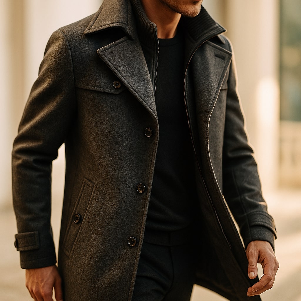 WISEMERE | LONG WOOL COAT FOR MEN
