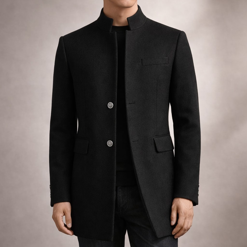 WISEMERE | HIGH COLLAR COAT FOR MEN