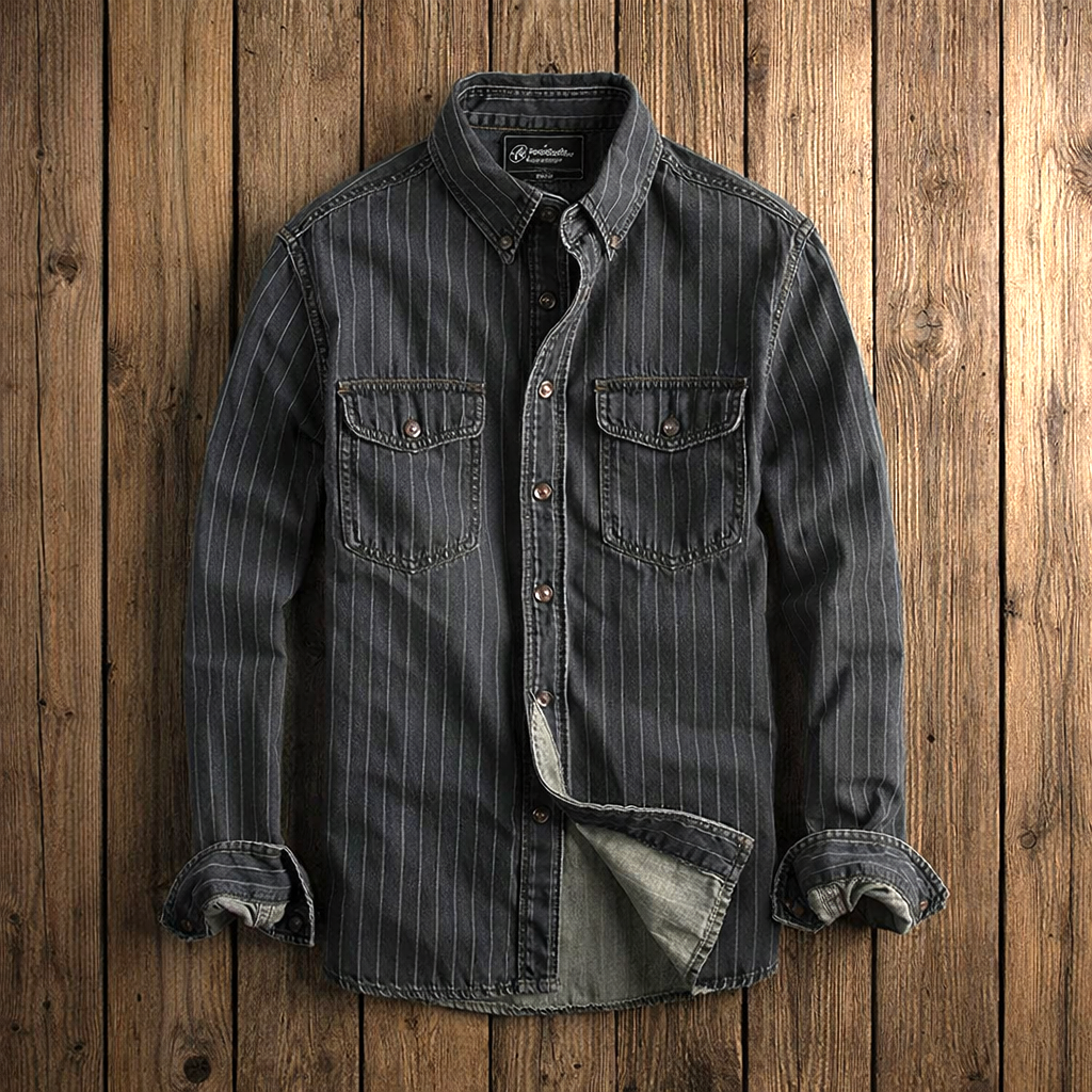 AVANOAH | STRIPED LONG-SLEEVE SHIRT FOR MEN