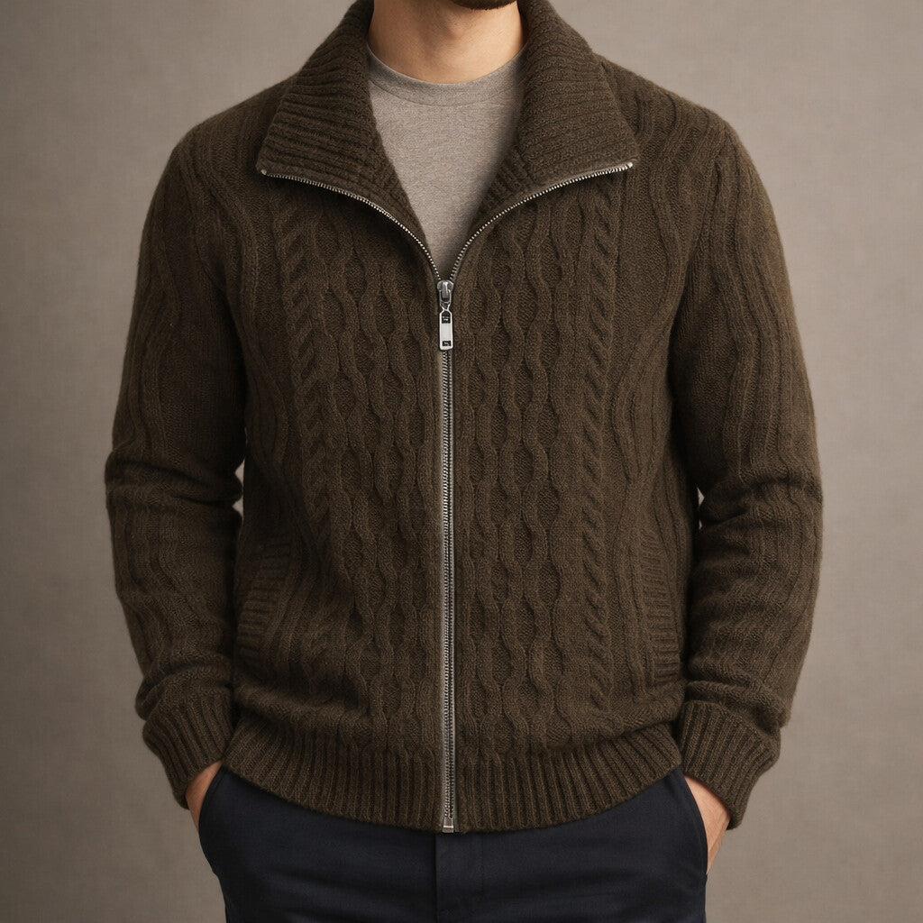 WISEMERE | CLASSIC ZIPPERED CARDIGAN FOR MEN