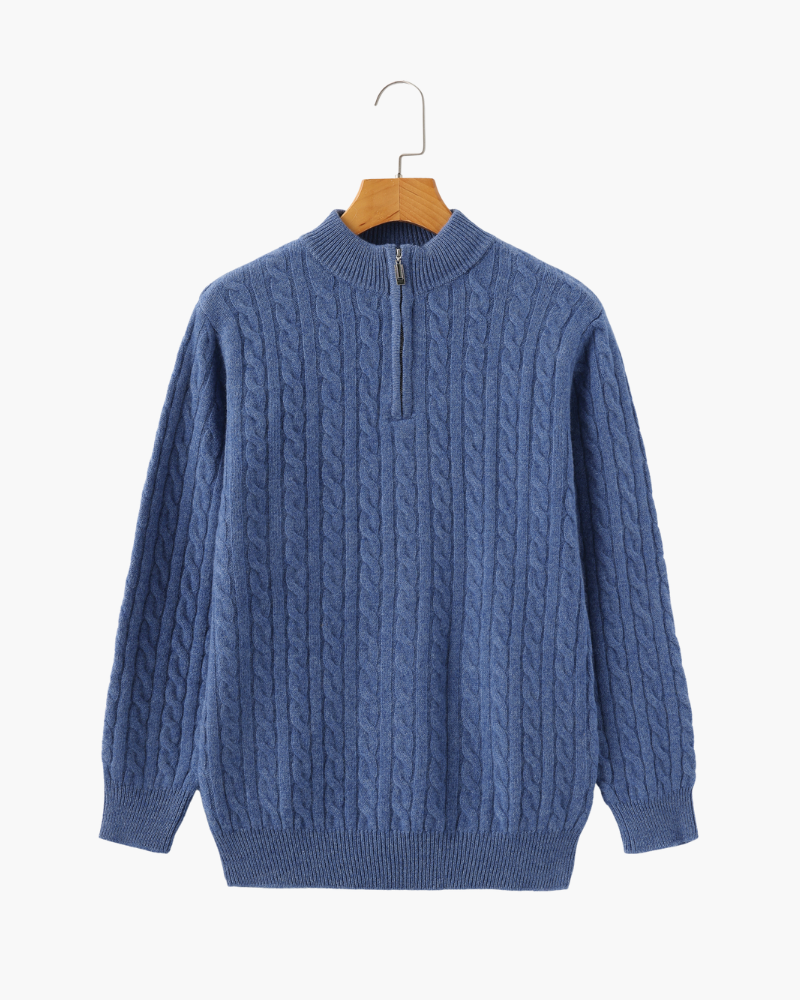 WISEMERE | CASHMERE WOVEN HALF ZIP