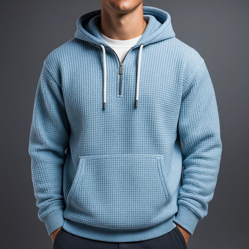 WISEMERE | WAFFLE KNIT HOODIE FOR MEN