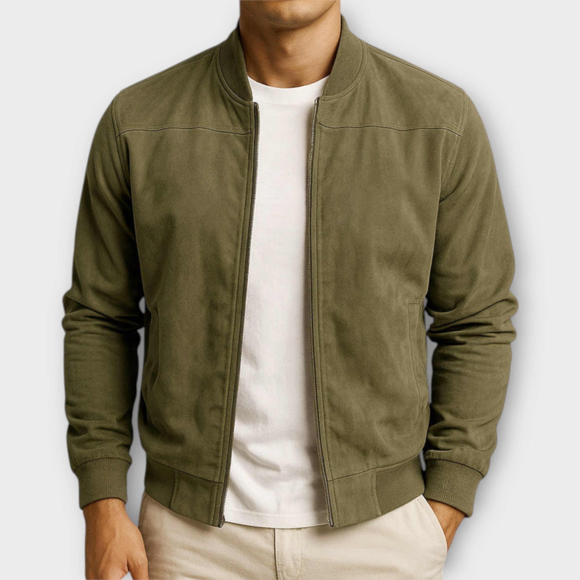 WISEMERE | MENS SUEDE BOMBER JACKET