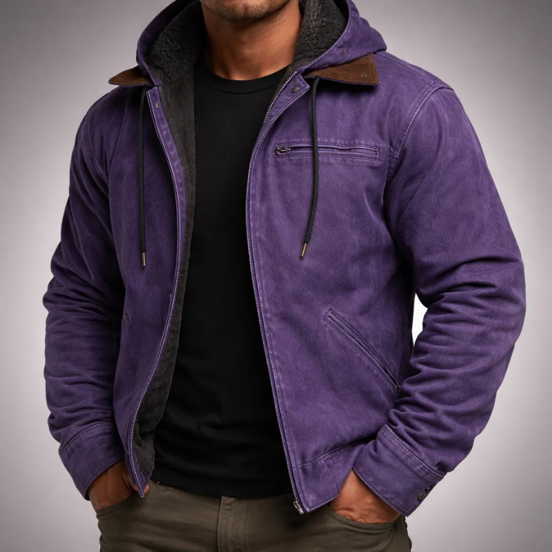 WISEMERE | CANVAS HOODIE JACKET FOR MEN