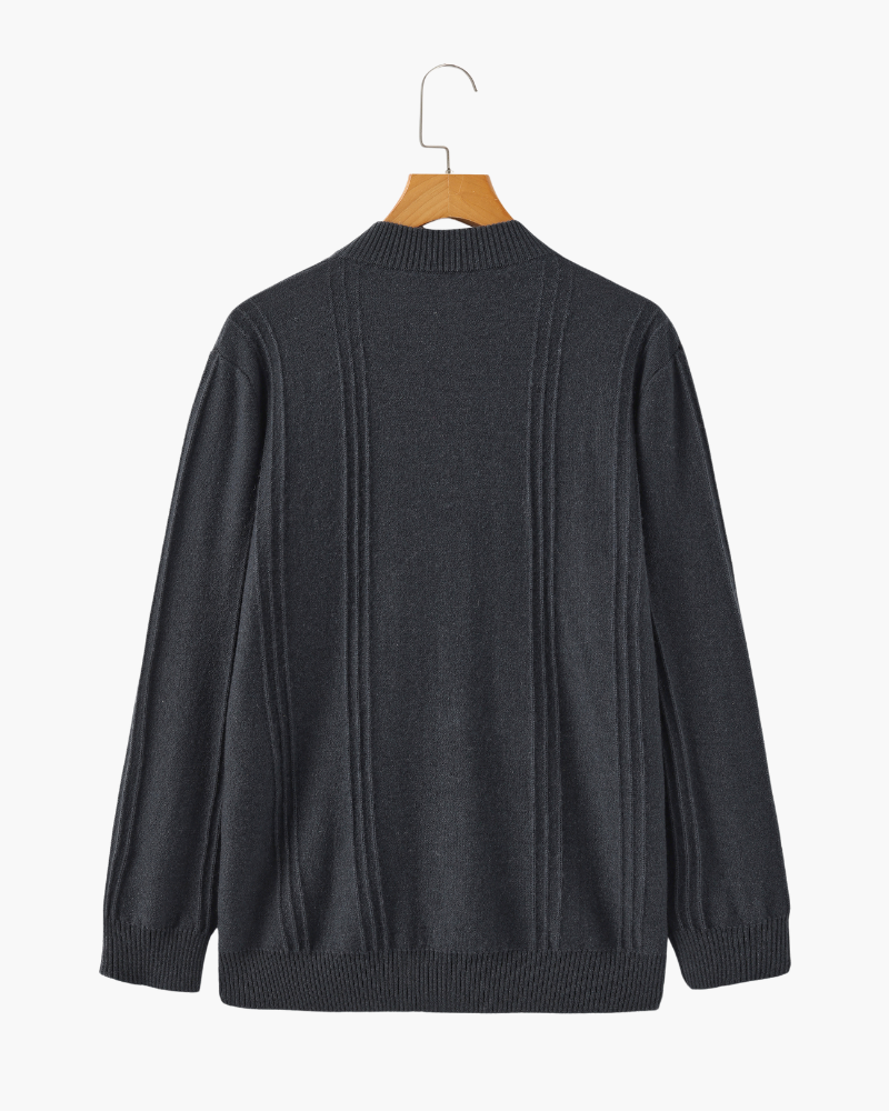 WISEMERE | CASHMERE RIBBED HALF ZIP