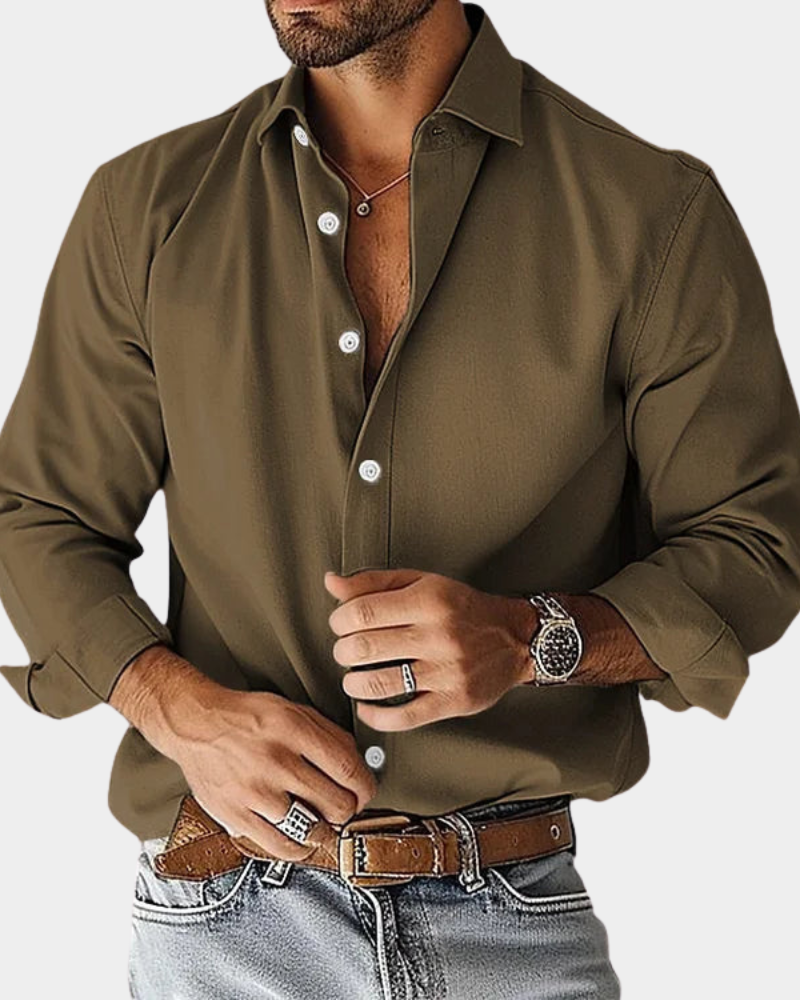 AVANOAH | SLIM FIT STRETCH BUTTONED SHIRT FOR MEN