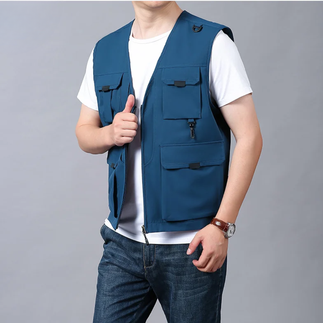 WISEMERE™ | Men's Multi-Pocket Breathable Cargo Vest