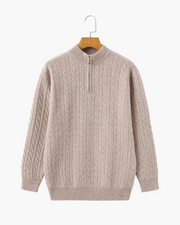 WISEMERE | CASHMERE WOVEN HALF ZIP