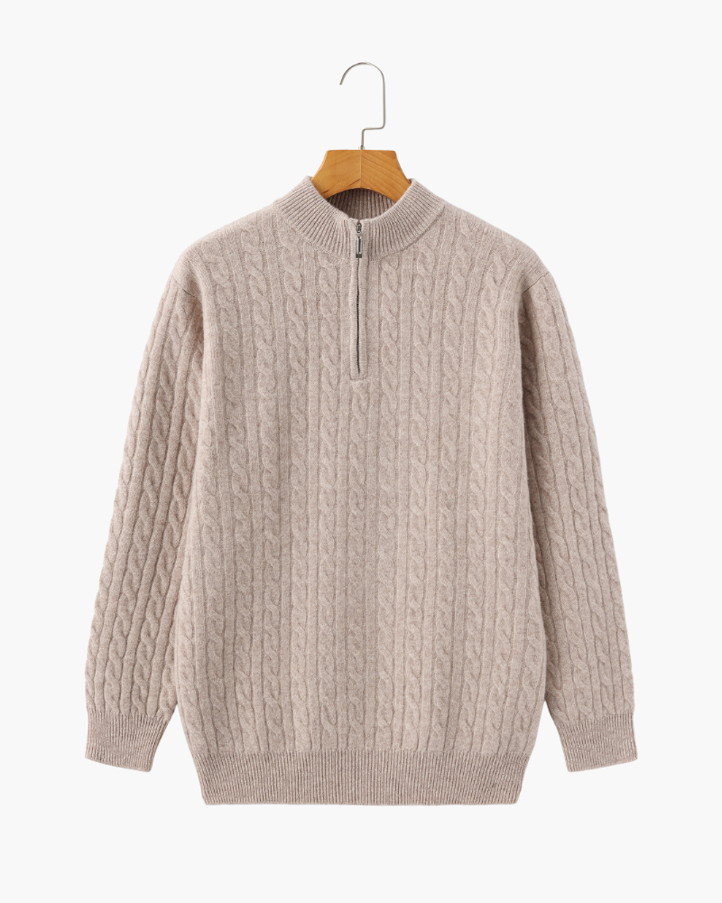 WISEMERE | CASHMERE WOVEN HALF ZIP