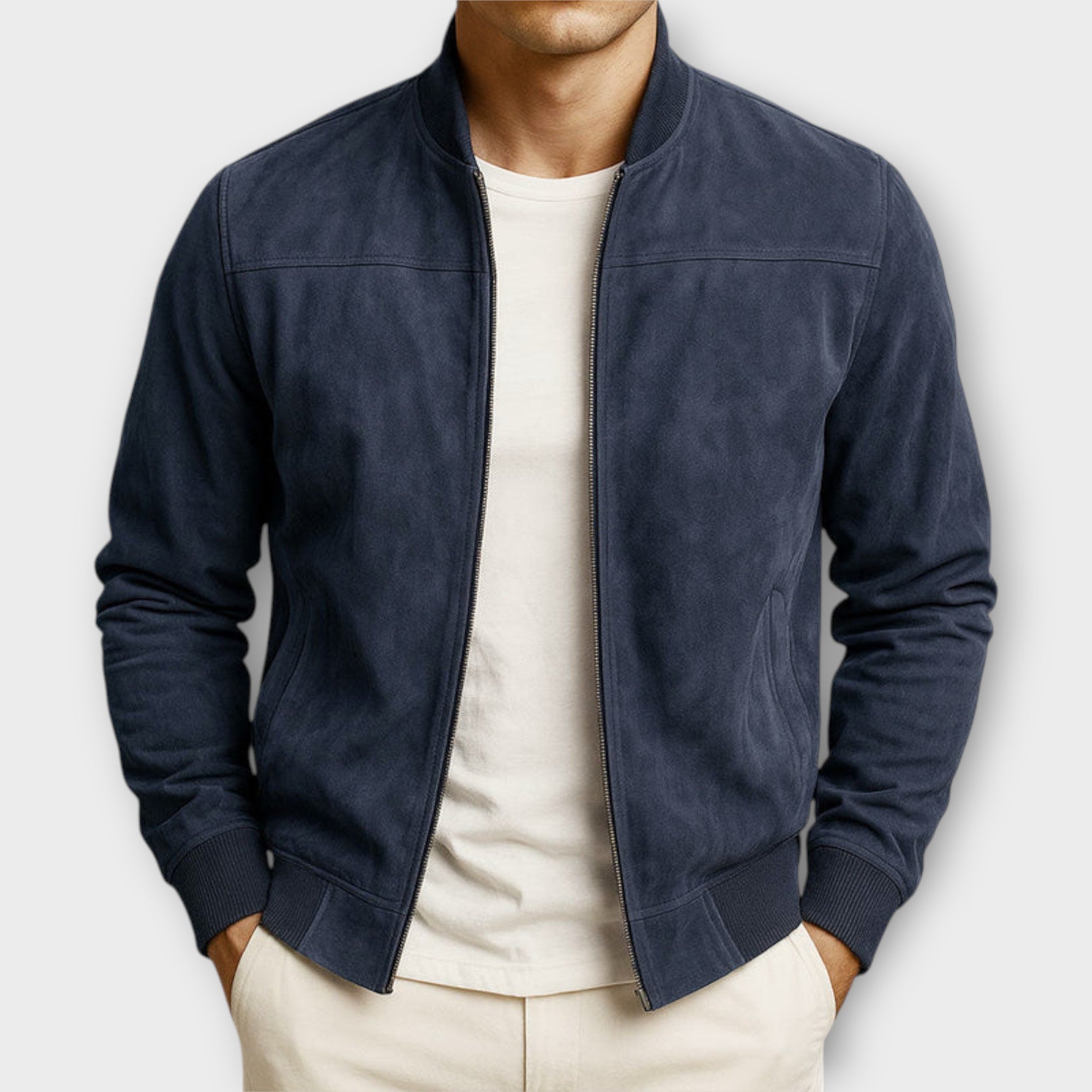 WISEMERE | MENS SUEDE BOMBER JACKET