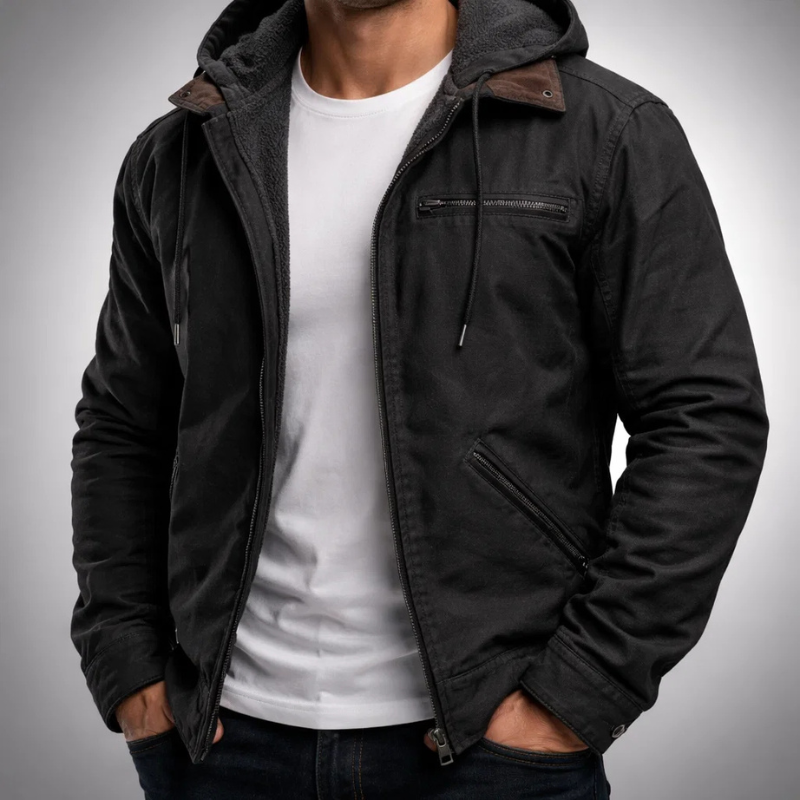 WISEMERE | CANVAS HOODIE JACKET FOR MEN