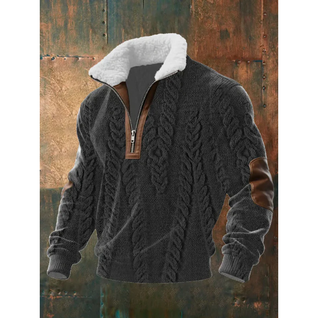 WISEMERE | HIGH COLLAR FLEECE SWEATER