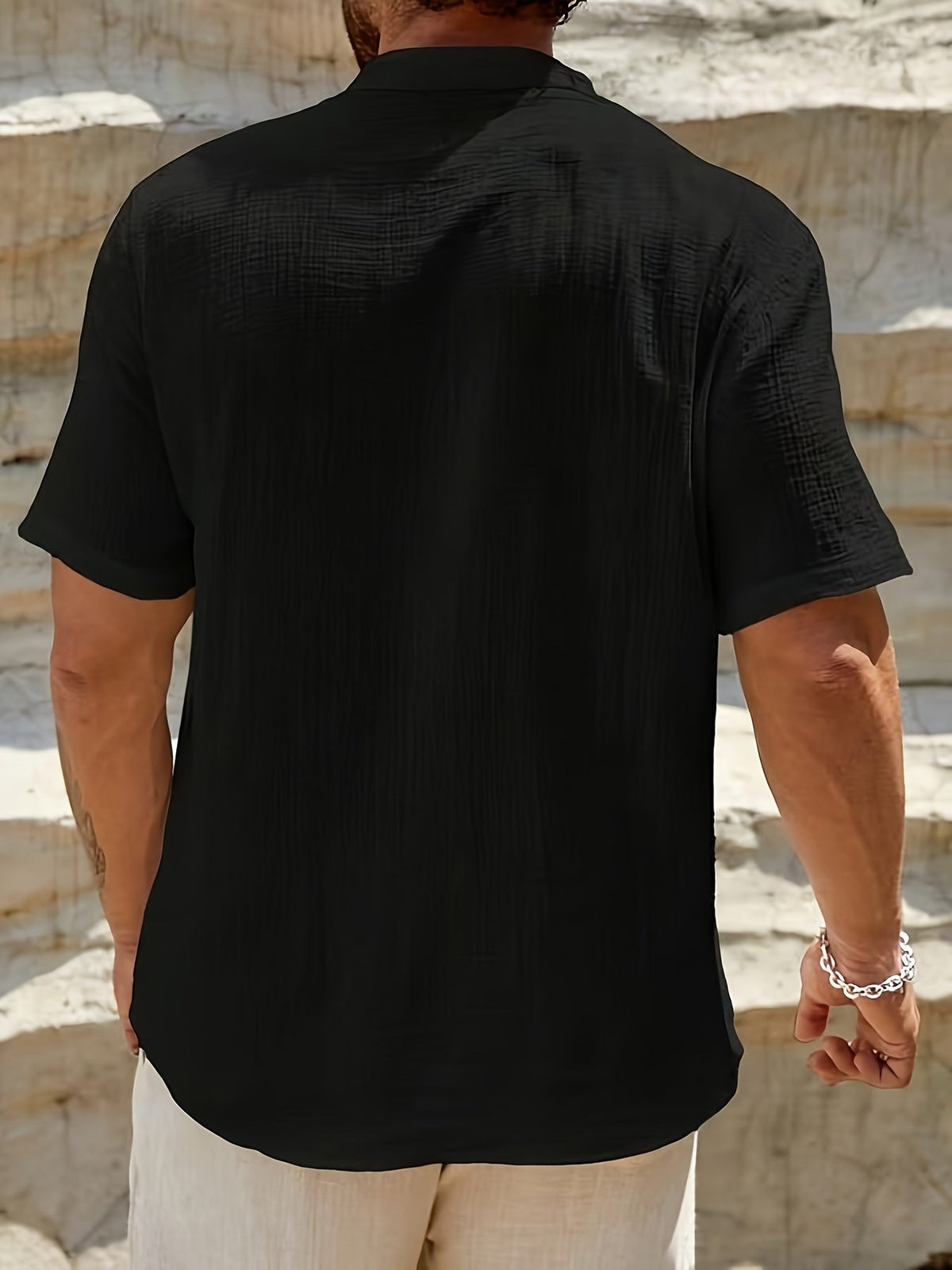 WISEMERE™ | Men's Linen V-Neck Shirt