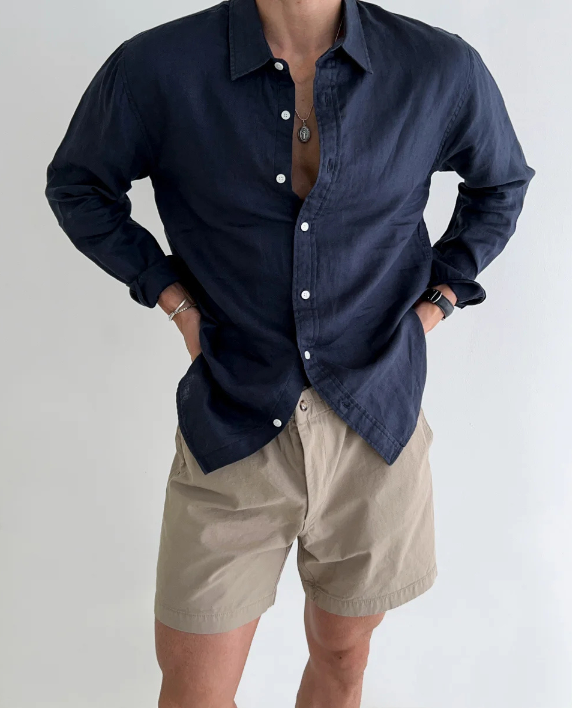 WISEMERE™ | Men's Santorini Linen Shirt