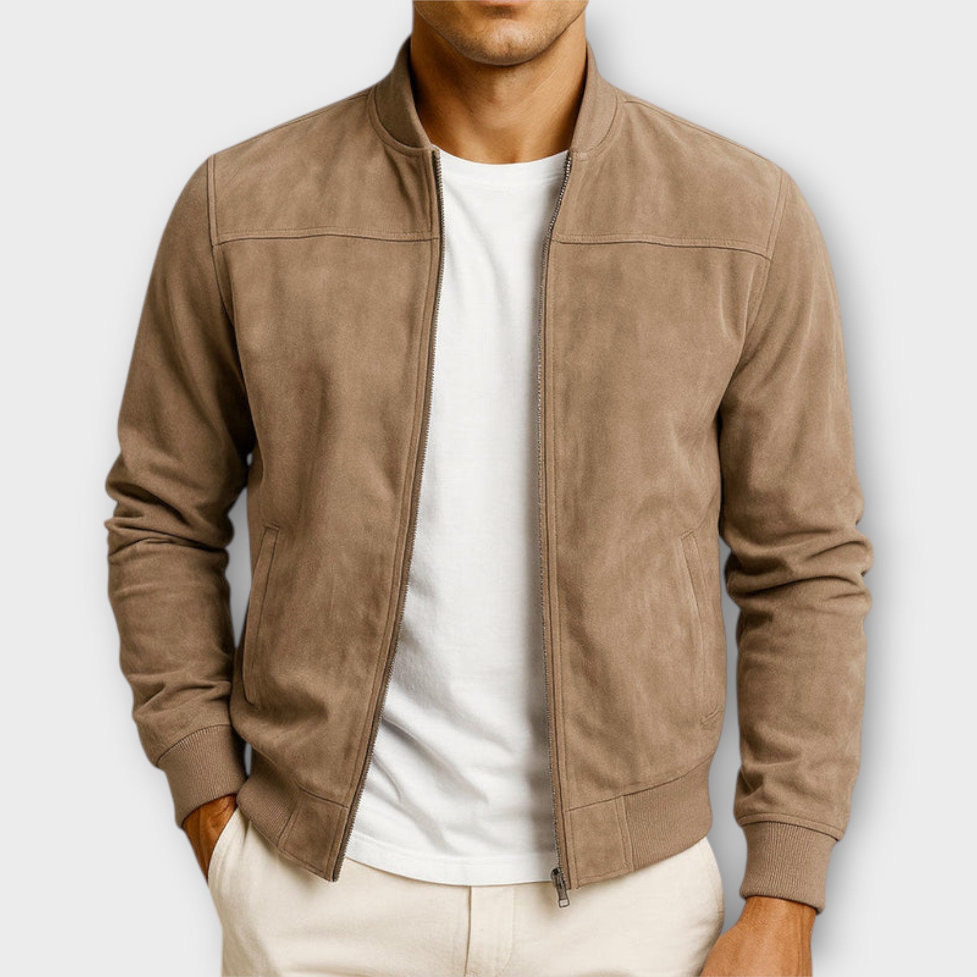 WISEMERE | MENS SUEDE BOMBER JACKET