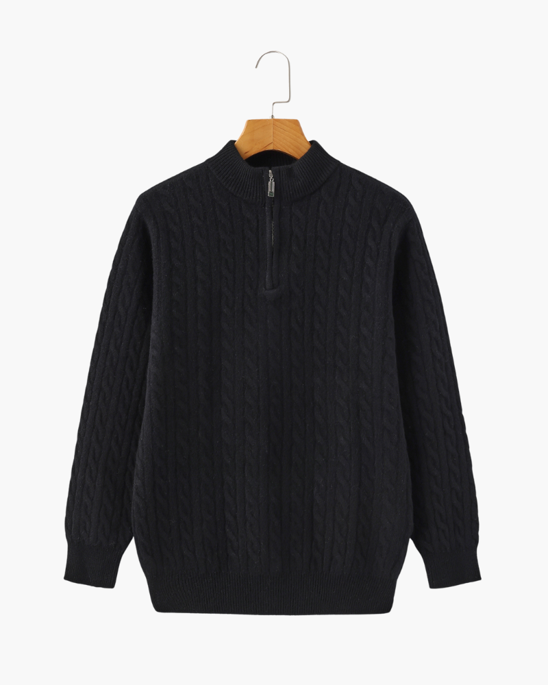 WISEMERE | CASHMERE WOVEN HALF ZIP