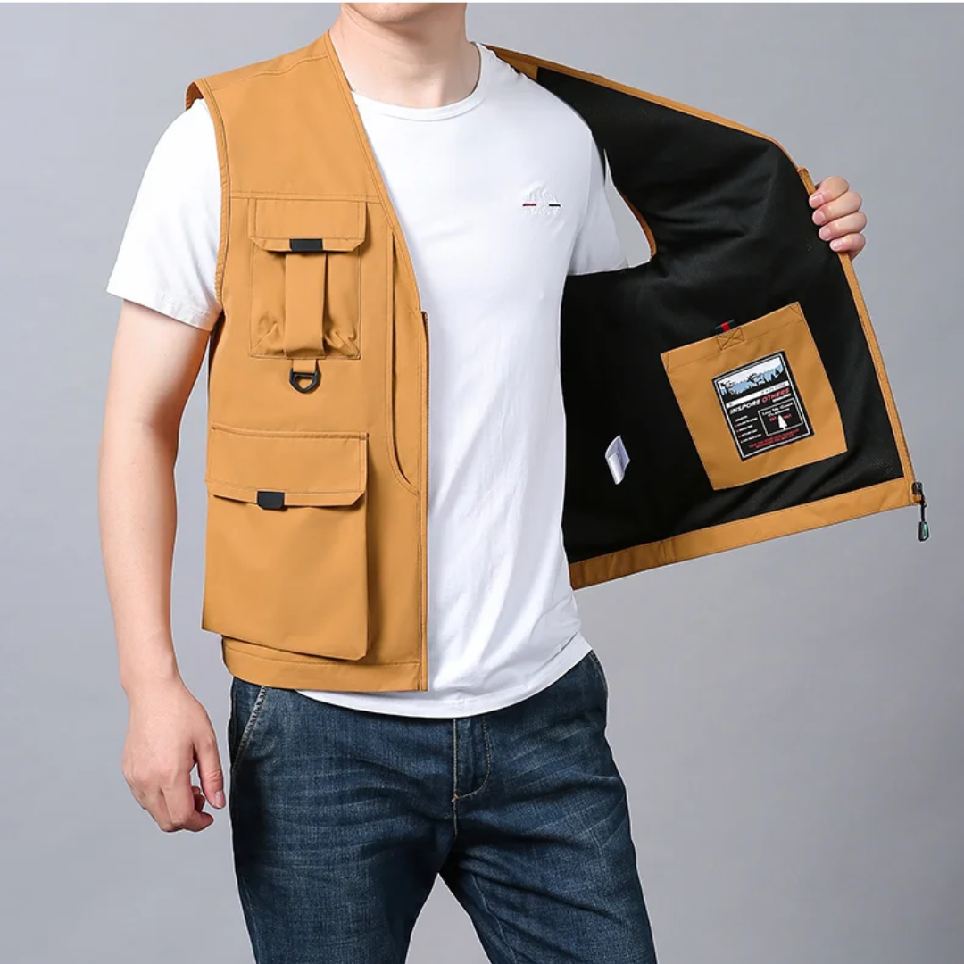 WISEMERE™ | Men's Multi-Pocket Breathable Cargo Vest