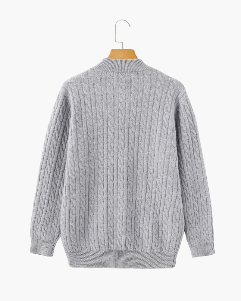 WISEMERE | CASHMERE WOVEN HALF ZIP