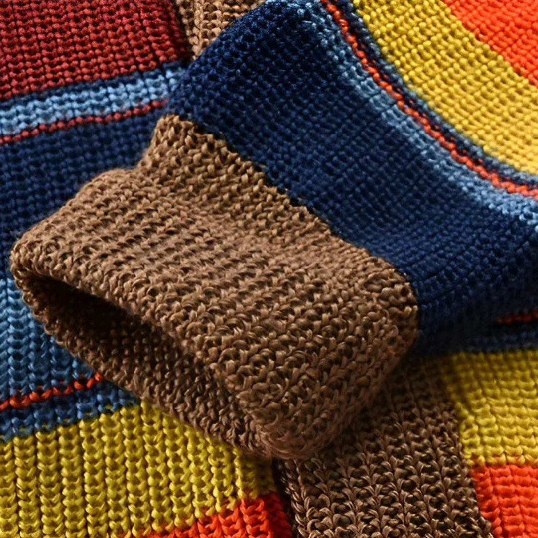 WISEMERE™ | Men's Striped Shawl Collar Cardigan