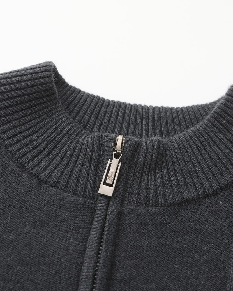 WISEMERE | CASHMERE RIBBED HALF ZIP