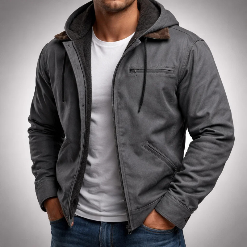 WISEMERE | CANVAS HOODIE JACKET FOR MEN