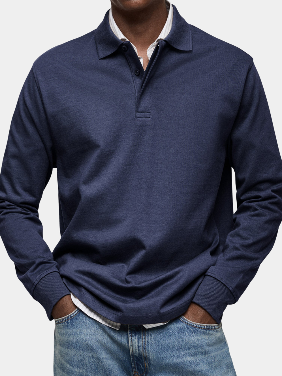 AVANOAH | ELEGANT LONG-SLEEVED POLO FOR MEN
