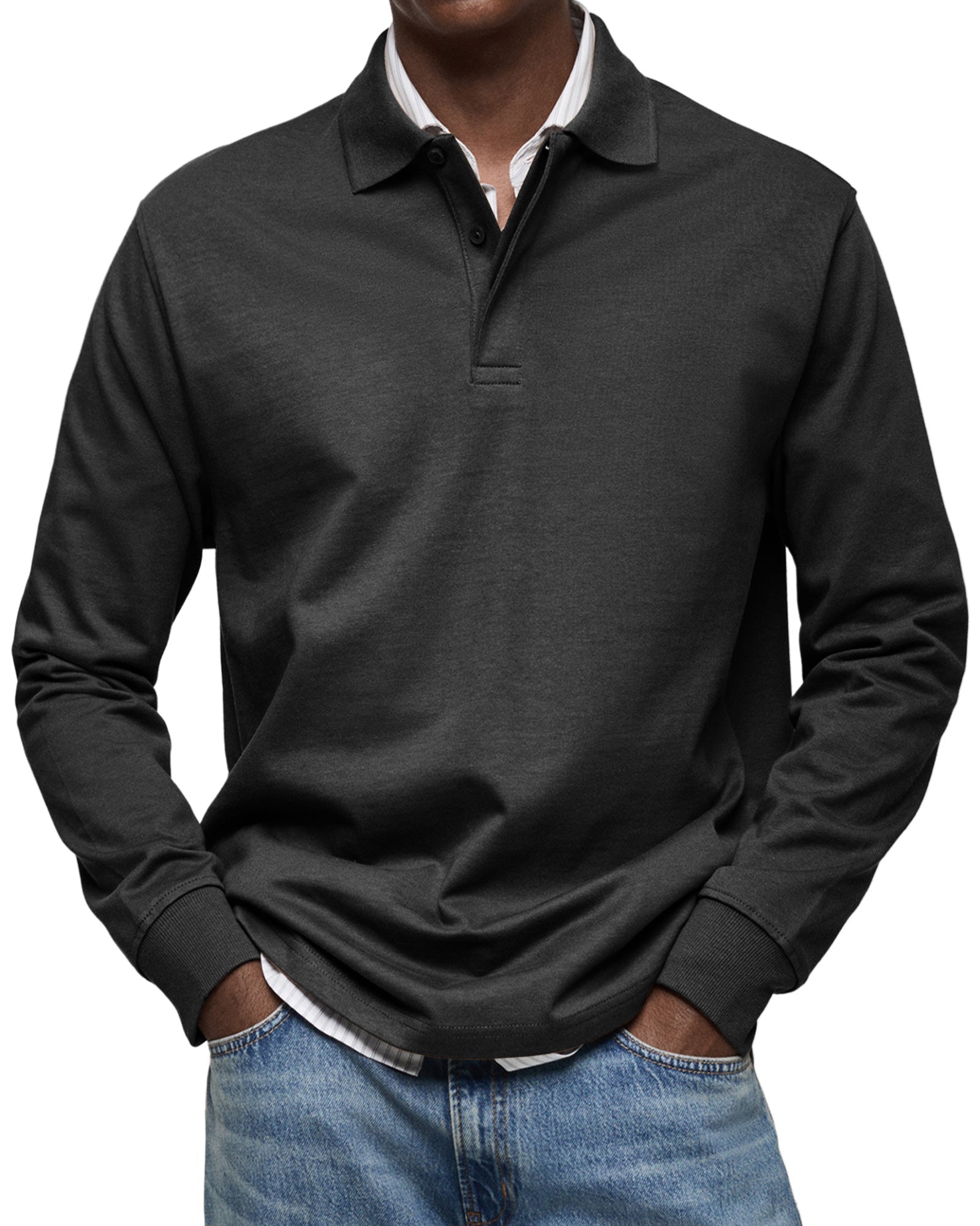 AVANOAH | ELEGANT LONG-SLEEVED POLO FOR MEN