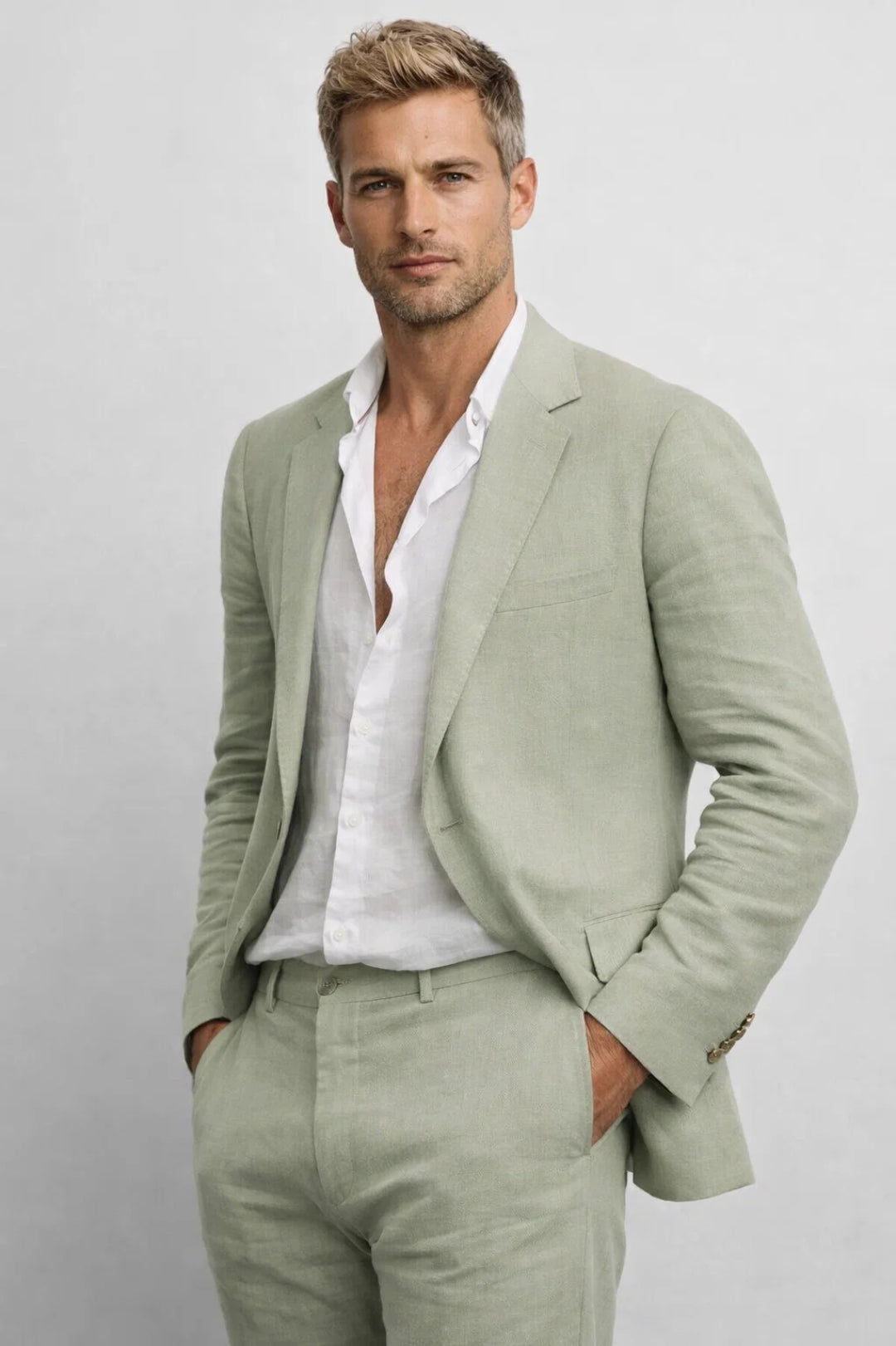 WISEMERE™ | Men's Straight-Fit Suit Set