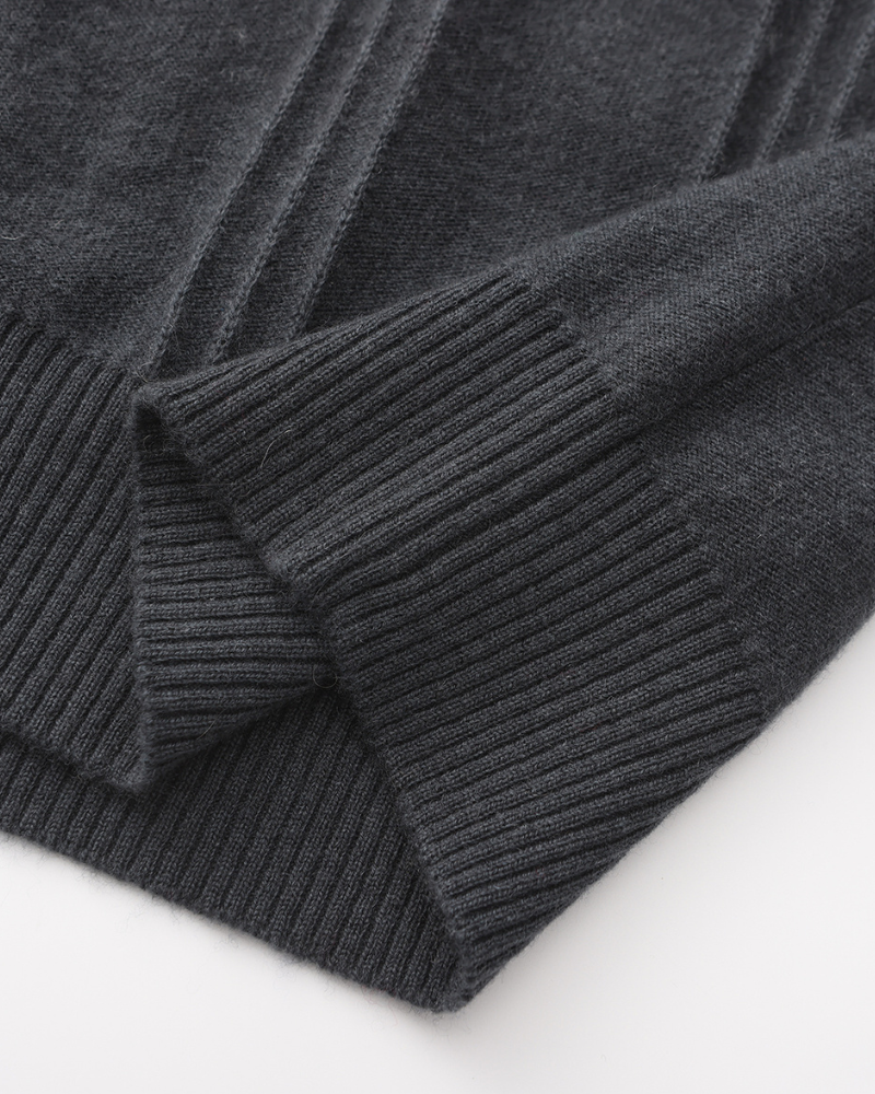 WISEMERE | CASHMERE RIBBED HALF ZIP