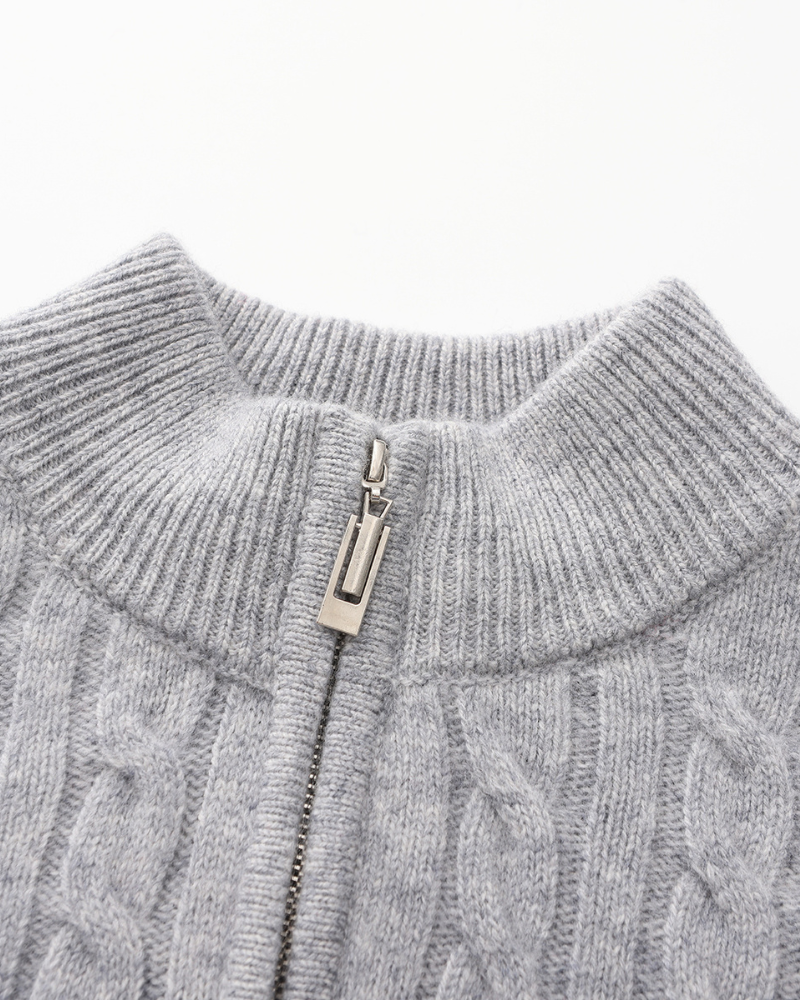 WISEMERE | CASHMERE WOVEN HALF ZIP