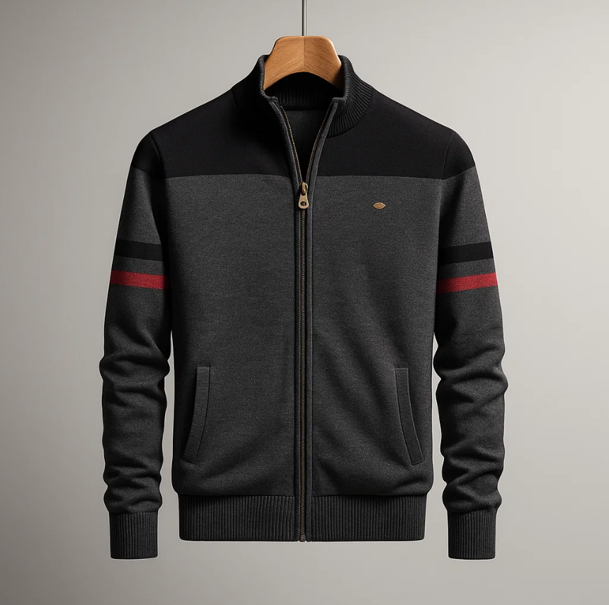 WISEMERE | COLORBLOCK HOODIE WITH ZIP FOR MEN