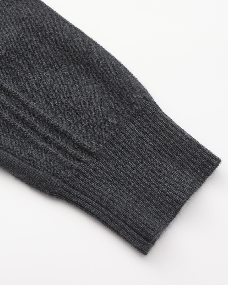 WISEMERE | CASHMERE RIBBED HALF ZIP