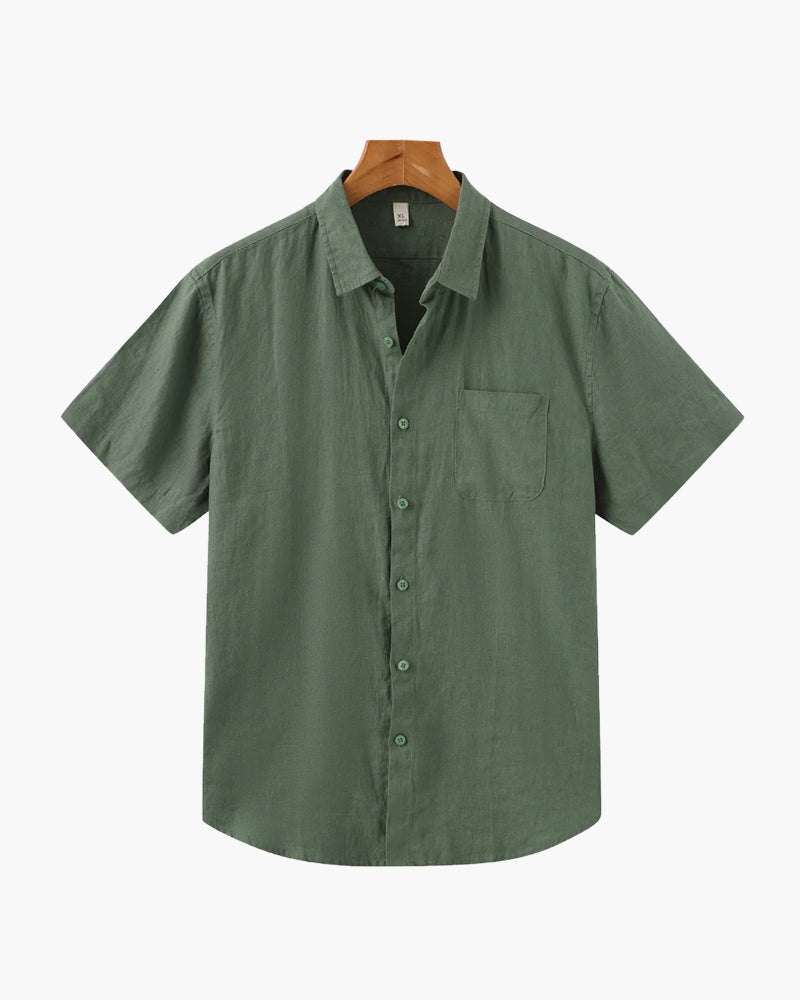 WISEMERE | LINEN SHIRT (SHORTSLEEVE)