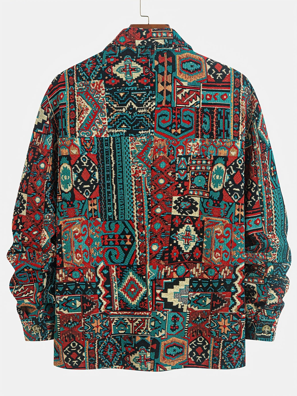 WISEMERE™ | Patterned Lapel Zip Jacket