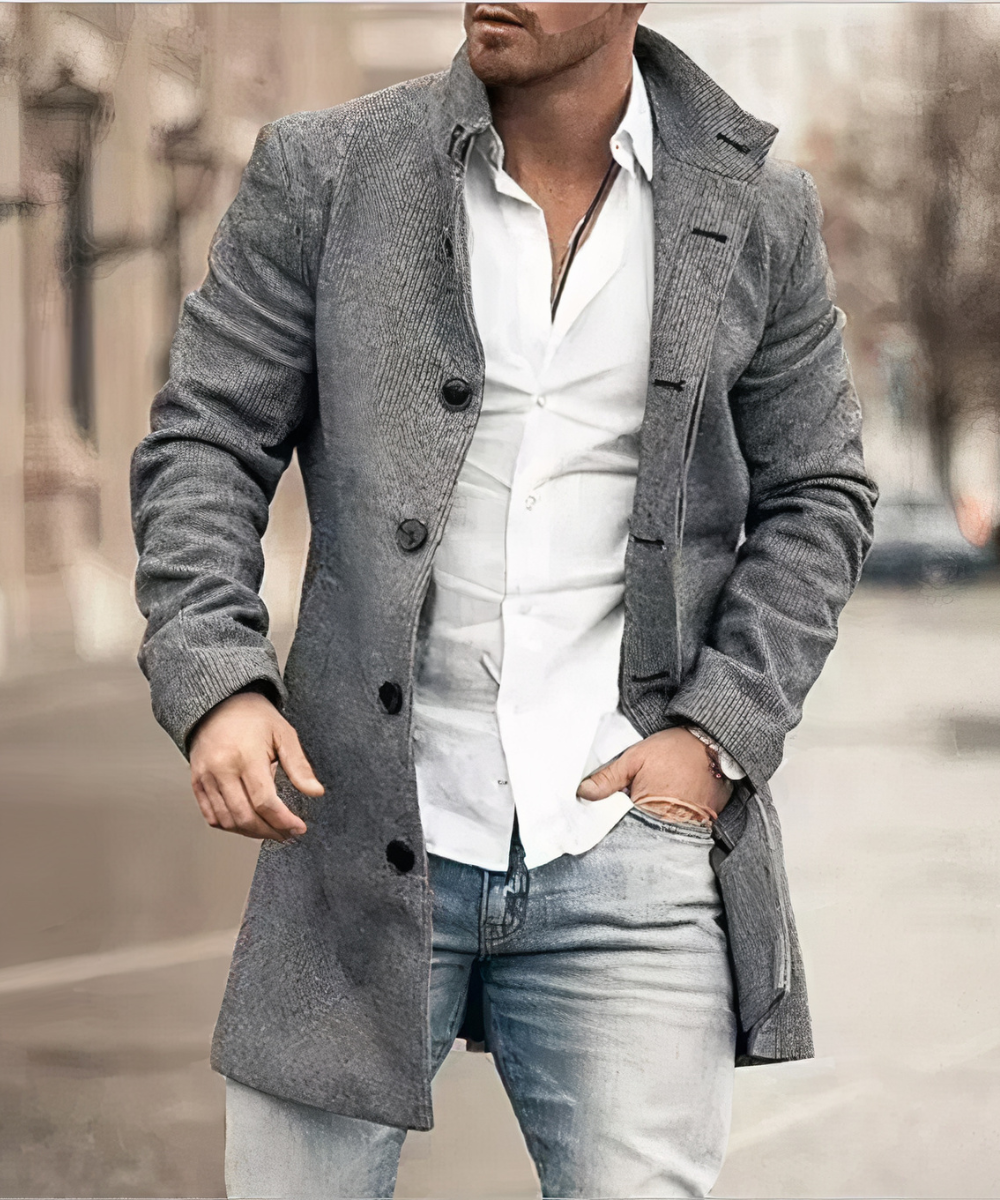 WISEMERE™ | Men's Button Trench Coat